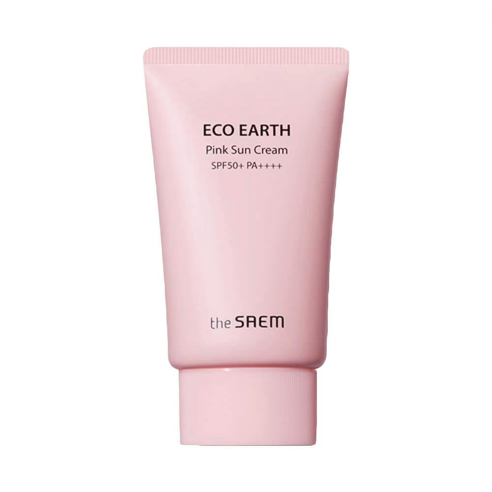 The Saem Sun Eco Earth Pink Sun Cream SPF50+ PA++++ Krem przeciwsłoneczny do twarzy