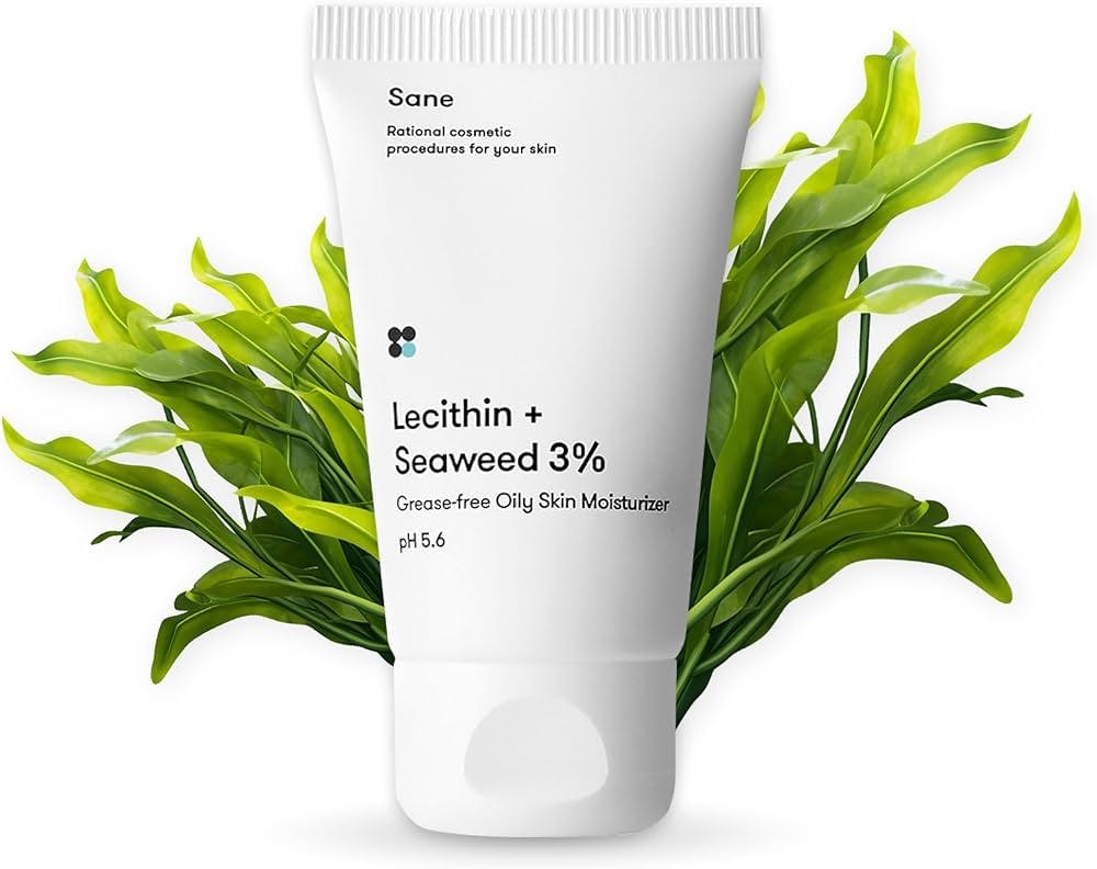 Sane Face Moisturizer for Oily Skin with Lecithin + Seaweed