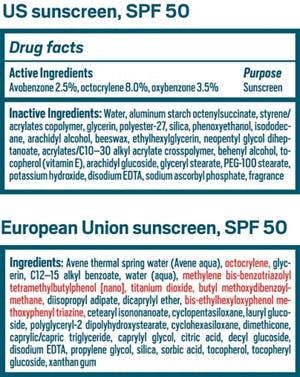 Wybór filtrów przeciwsłonecznych SPF 90+ z filtrami chemicznymi