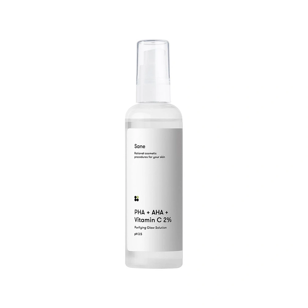 Sane Face Toner PHA + AHA + Vitamin C 2% Purifying Glow Solution