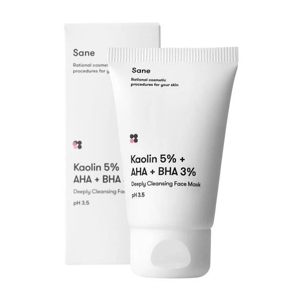 Sane Kaolin 5% + AHA + BHA 3% Deeply Cleansing Face Mask
