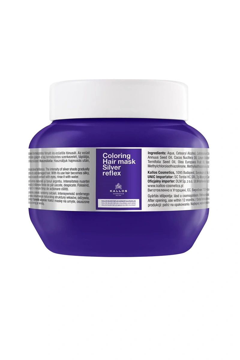 Kallos Cosmetics Coloring Hair Mask Silver Reflex