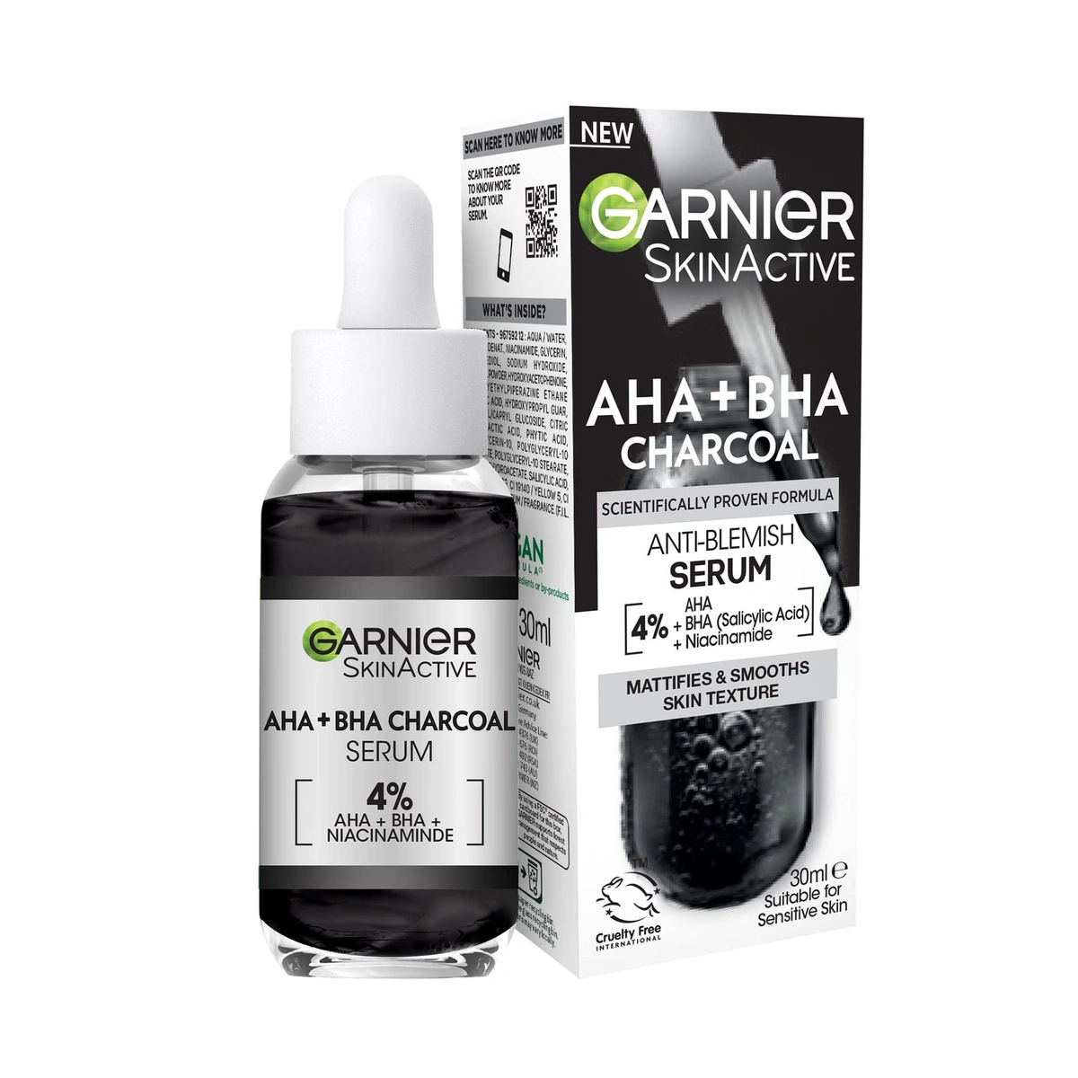 Garnier Pure Active AHA+BHA Charcoal Serum