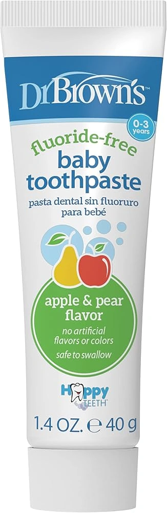 Dr Brown’s Natural Baby Toothpaste Pear & Apple Flavor 0-3 Years